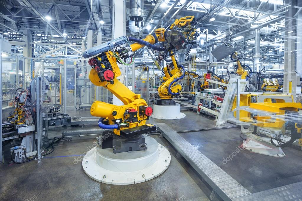 robots in a car plant